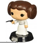 Funko POP Movie Star Wars Princess Leia Bobble Head Vinyl Figure White,skin Light,brown